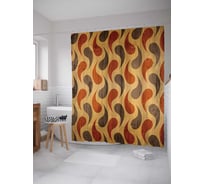 Штора (занавеска) для ванной JoyArty "Танец дождя" из сатена, 180х200 см с крючками, sc_20387