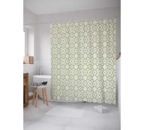 Штора (занавеска) для ванной JoyArty "Классические узоры" из сатена, 180х200 см с крючками, sc_16916