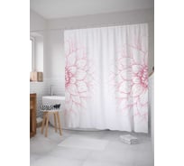 Штора (занавеска) для ванной JoyArty "Цветок весенней радости" из сатена, 180х200 см с крючками, sc_20474