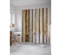 Штора (занавеска) для ванной JoyArty "Простое ограждение" из сатена, 180х200 см с крючками, sc_20370