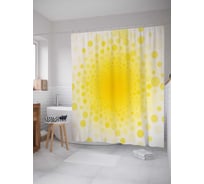 Штора (занавеска) для ванной JoyArty "Солнечная декорация" из сатена, 180х200 см с крючками, sc_13435