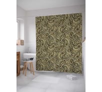 Штора (занавеска) для ванной JoyArty "В центре волн" из сатена, 180х200 см с крючками, sc_12196