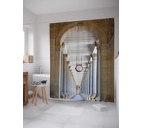 Штора (занавеска) для ванной JoyArty "Своды времени" из сатена, 180х200 см с крючками, sc_17857