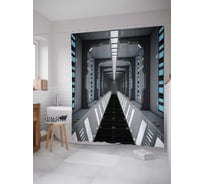 Штора (занавеска) для ванной JoyArty "Современный небоскреб" из сатена, 180х200 см с крючками, sc_17851