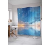 Штора (занавеска) для ванной JoyArty "Мысленный полет" из сатена, 180х200 см с крючками, sc_17581