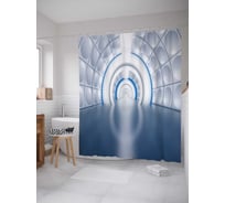 Штора (занавеска) для ванной JoyArty "Путь вперед" из сатена, 180х200 см с крючками, sc_17862