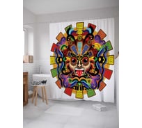 Штора (занавеска) для ванной JoyArty "Языческий круг" из сатена, 180х200 см с крючками, sc_10650