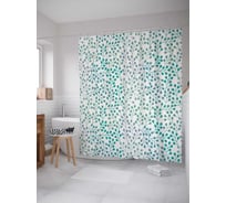 Штора (занавеска) для ванной JoyArty "Лесная структура" из сатена, 180х200 см с крючками, sc_11571