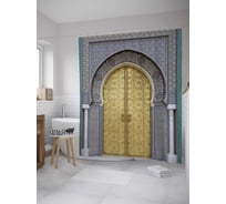 Штора (занавеска) для ванной JoyArty "Вход во дворец" из сатена, 180х200 см с крючками, sc_12314