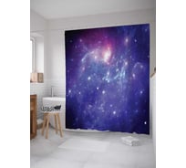 Штора (занавеска) для ванной JoyArty "Звездный хаос" из сатена, 180х200 см с крючками, sc_14491