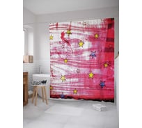 Штора (занавеска) для ванной JoyArty "Звездный корабль" из сатена, 180х200 см с крючками, sc_17145