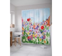Штора (занавеска) для ванной JoyArty "В поисках вдохновения" из сатена, 180х200 см с крючками, sc_14552