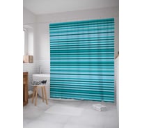 Штора (занавеска) для ванной JoyArty "Небесные линии" из сатена, 180х200 см с крючками, sc_21539