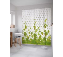 Штора (занавеска) для ванной JoyArty "Обилие винограда" из сатена, 180х200 см с крючками, sc_21600