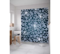 Штора (занавеска) для ванной JoyArty "Драгоценный блеск" из сатена, 180х200 см с крючками, sc_17396