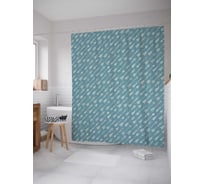 Штора (занавеска) для ванной JoyArty "Горизонтальные стрелы" из сатена, 180х200 см с крючками, sc_14638