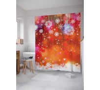 Штора (занавеска) для ванной JoyArty "Снежный туман" из сатена, 180х200 см sc_378744