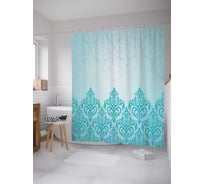 Штора (занавеска) для ванной JoyArty "Классический орнамент" из сатена, 180х200 см с крючками, sc_15737