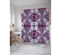 Штора (занавеска) для ванной JoyArty "Пересечные деформации" из сатена, 180х200 см с крючками, sc_11577