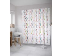 Штора (занавеска) для ванной JoyArty "Взлетающие стрелы" из сатена, 180х200 см с крючками, sc_10313
