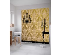 Штора (занавеска) для ванной JoyArty "Антикварные тени" из сатена, 180х200 см с крючками, sc_17377