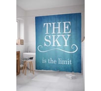 Штора (занавеска) для ванной JoyArty "Небо это ограничение" из сатена, 180х200 см с крючками, sc_16012