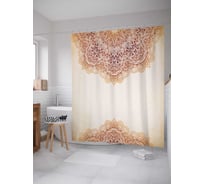 Штора (занавеска) для ванной JoyArty "Классический орнамент" из сатена, 180х200 см с крючками, sc_15970