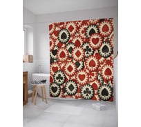 Штора (занавеска) для ванной JoyArty "Игровые фишки" из сатена, 180х200 см с крючками, sc_11288