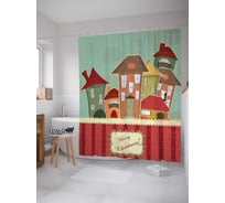 Штора (занавеска) для ванной JoyArty "Праздник приходит" из сатена, 180х200 см sc_378752