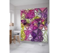 Штора (занавеска) для ванной JoyArty "Витражный фантом" из сатена, 180х200 см с крючками, sc_17390