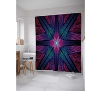 Штора (занавеска) для ванной JoyArty "Тайна звезды" из сатена, 180х200 см с крючками, sc_20833