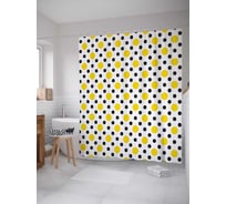 Штора (занавеска) для ванной JoyArty "Вымышленная солнечная система" из сатена, 180х200 см с крючками, sc_16386