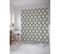 Штора (занавеска) для ванной JoyArty "Эстетические линии" из сатена, 180х200 см с крючками, sc_14332