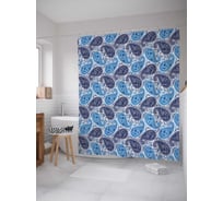 Штора (занавеска) для ванной JoyArty "Переменные лепестки" из сатена, 180х200 см с крючками, sc_21973