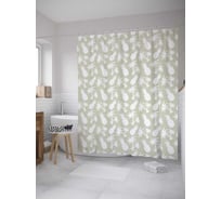 Штора (занавеска) для ванной JoyArty "Ананасовый рай" из сатена, 180х200 см с крючками, sc_10551