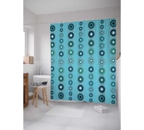 Штора (занавеска) для ванной JoyArty "Круговые группы" из сатена, 180х200 см с крючками, sc_12017