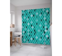 Штора (занавеска) для ванной JoyArty "Изменения плитки" из сатена, 180х200 см с крючками, sc_12013