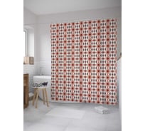 Штора (занавеска) для ванной JoyArty "Классический орнамент" из сатена, 180х200 см с крючками, sc_10192