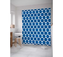 Штора (занавеска) для ванной JoyArty "Морозные сферы" из сатена, 180х200 см с крючками, sc_14334