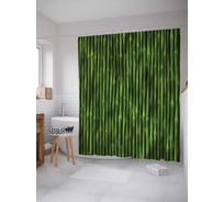 Штора (занавеска) для ванной JoyArty "Бамбуковые стебли" из сатена, 180х200 см с крючками, sc_13720