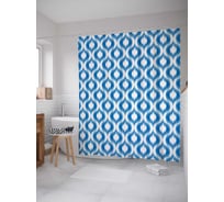 Штора (занавеска) для ванной JoyArty "Классический орнамент" из сатена, 180х200 см с крючками, sc_14342