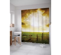 Штора (занавеска) для ванной JoyArty "Рвение на свободу" из сатена, 180х200 см с крючками, sc_14890