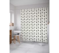 Штора (занавеска) для ванной JoyArty "Вертикальные стрелы" из сатена, 180х200 см с крючками, sc_15274