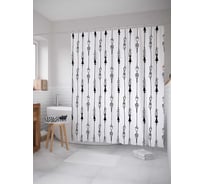 Штора (занавеска) для ванной JoyArty "Вертикальные стрелы" из сатена, 180х200 см с крючками, sc_15278