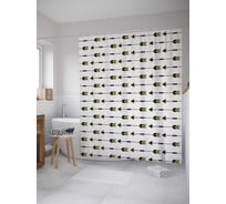 Штора (занавеска) для ванной JoyArty "Летящая месть" из сатена, 180х200 см с крючками, sc_10321