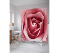 Штора (занавеска) для ванной JoyArty "Бутон розы" из сатена, 180х200 см с крючками, sc_10571