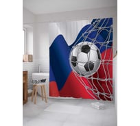 Штора (занавеска) для ванной JoyArty "Национальный гол" из сатена, 180х200 см sc_378883