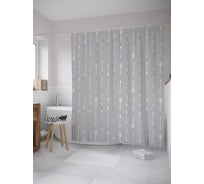 Штора (занавеска) для ванной JoyArty "Индейские стрелы" из сатена, 180х200 см с крючками, sc_10309