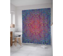 Штора (занавеска) для ванной JoyArty "Восточные сказки" из сатена, 180х200 см с крючками, sc_18536