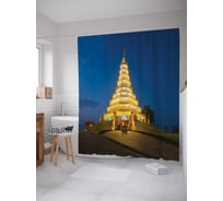 Штора (занавеска) для ванной JoyArty "Прекрасное творение" из сатена, 180х200 см с крючками, sc_14120